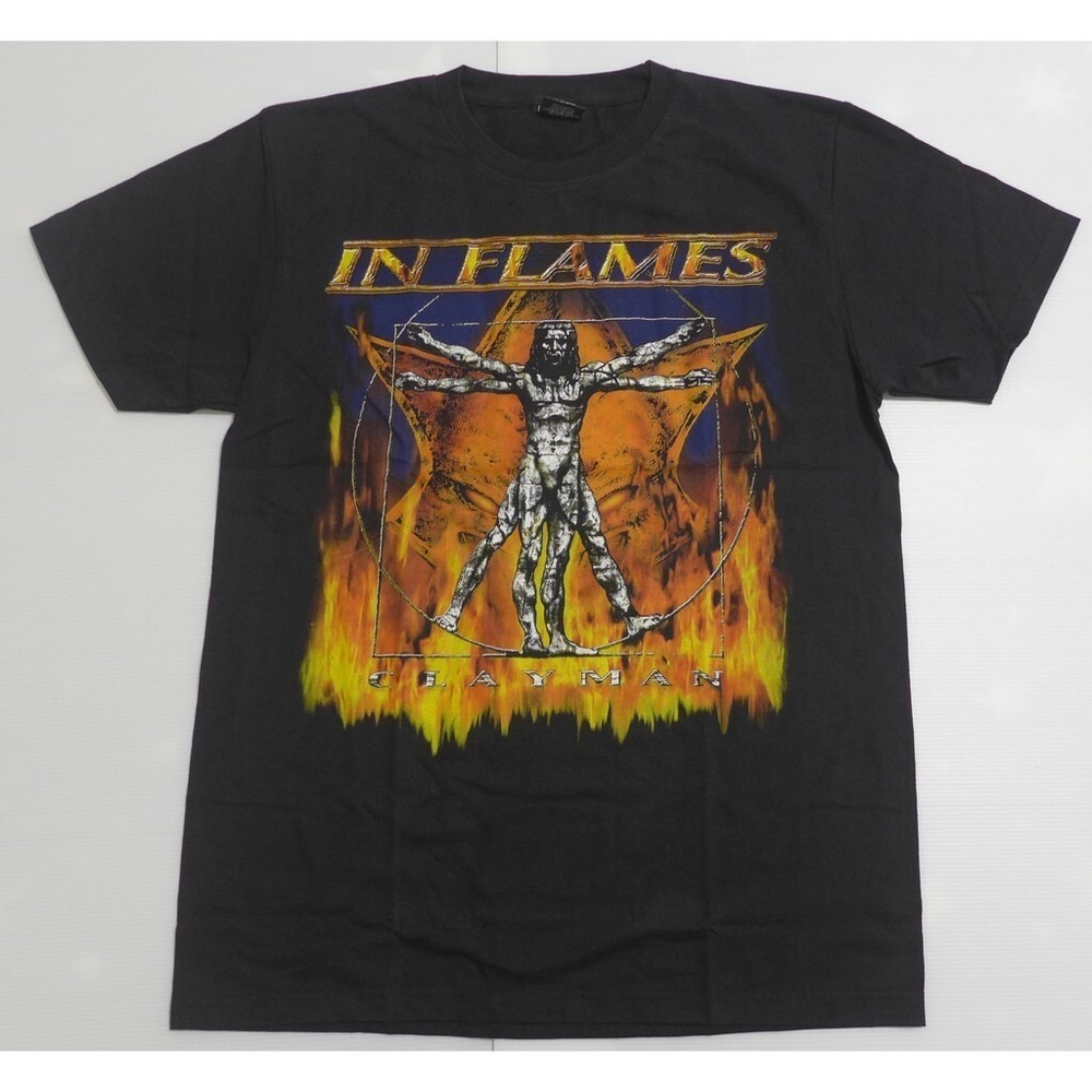 Retro In Flames - Clayman World Band T Shirt